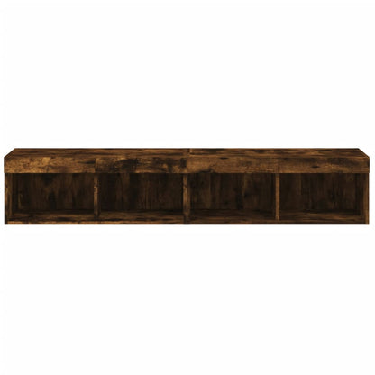 Tv-Meubels Met Led-Verlichting 2 80 x 30 x 30 cm Gerookt eiken