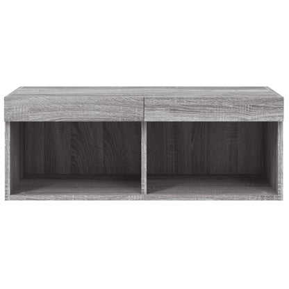 Tv-Meubel Met Led-Verlichting 80X30X30 Cm Grijs Sonoma Eiken