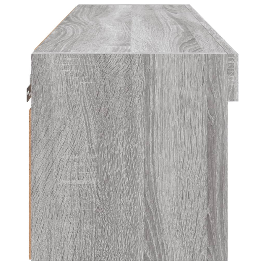 Tv-Meubel Met Led-Verlichting 80X30X30 Cm Grijs Sonoma Eiken