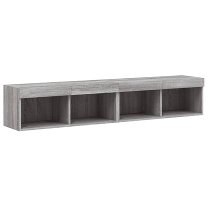 Tv-Meubels Met Led-Verlichting 2 St 80X30X30 Cm Grijs Sonoma