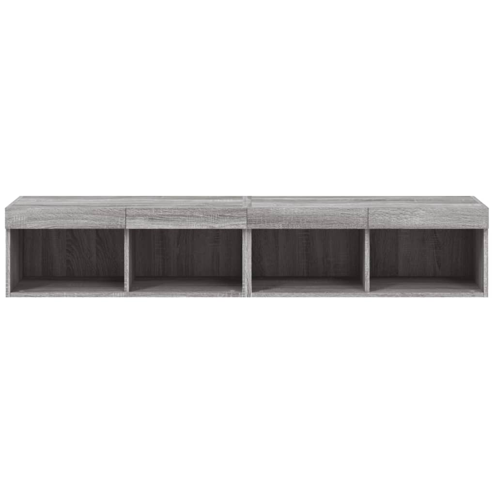 Tv-Meubels Met Led-Verlichting 2 St 80X30X30 Cm Grijs Sonoma