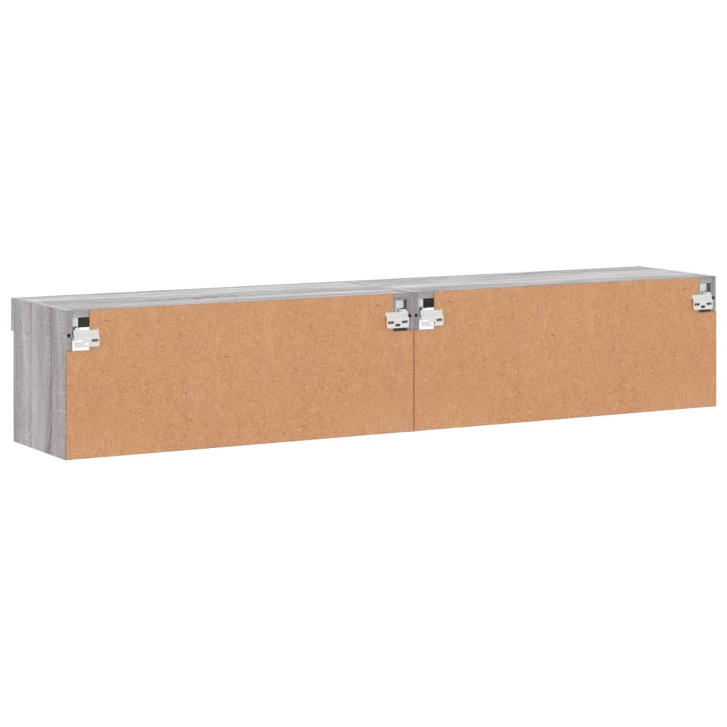 Tv-Meubels Met Led-Verlichting 2 St 80X30X30 Cm Grijs Sonoma