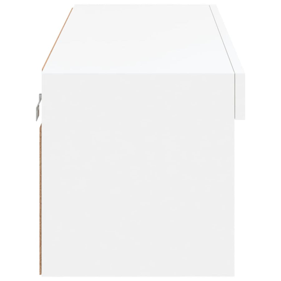 Tv-Meubel Met Led-Verlichting 100X30X30 Cm Wit