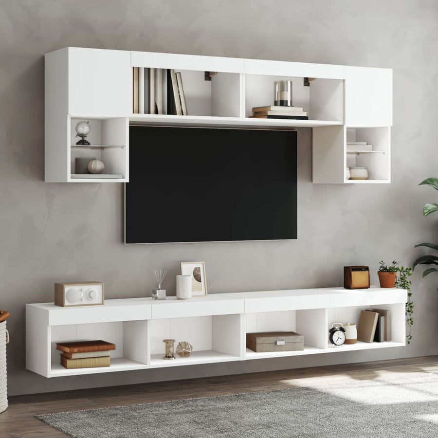 Tv-Meubels Met Led-Verlichting 100X30X30 Cm 2 100 cm Wit