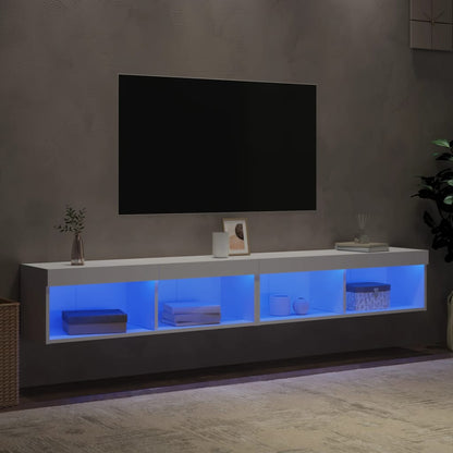 Tv-Meubels Met Led-Verlichting 100X30X30 Cm 2 100 cm Wit