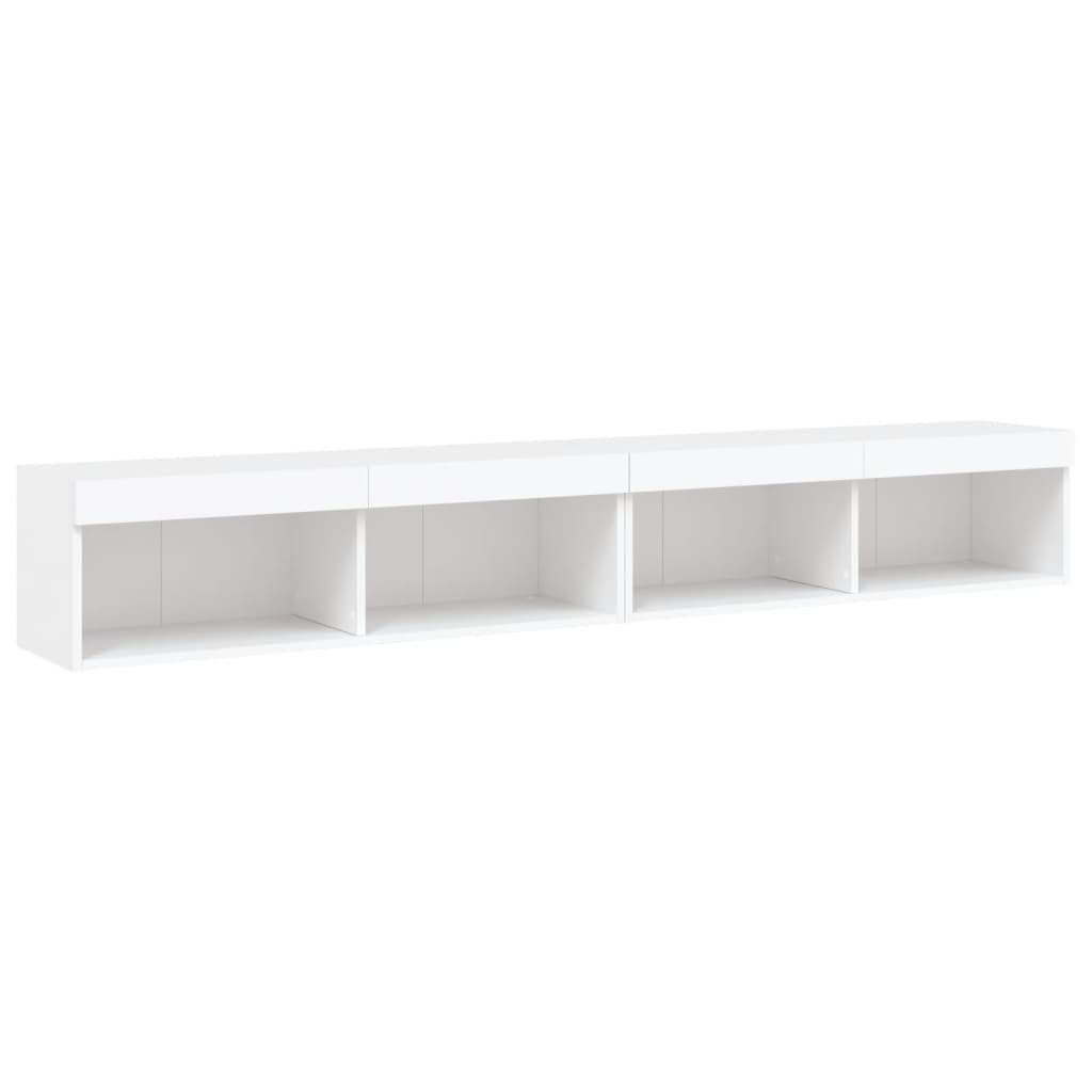 Tv-Meubels Met Led-Verlichting 100X30X30 Cm 2 100 cm Wit