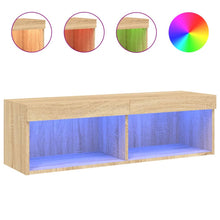 Tv-Meubel Met Led-Verlichting 100X30X30 Cm Kleurig 100 cm Sonoma eiken