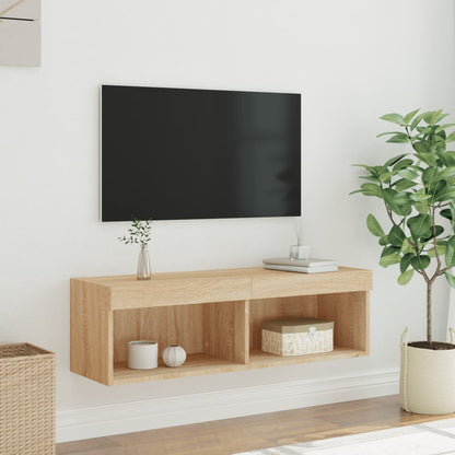 Tv-Meubel Met Led-Verlichting 100X30X30 Cm Kleurig 100 cm Sonoma eiken