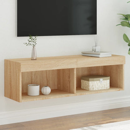 Tv-Meubel Met Led-Verlichting 100X30X30 Cm Kleurig 100 cm Sonoma eiken