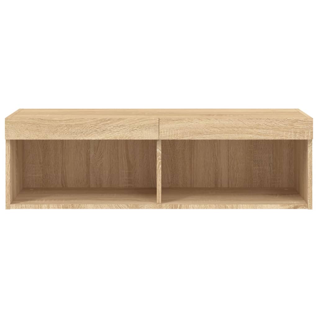 Tv-Meubel Met Led-Verlichting 100X30X30 Cm Kleurig 100 cm Sonoma eiken