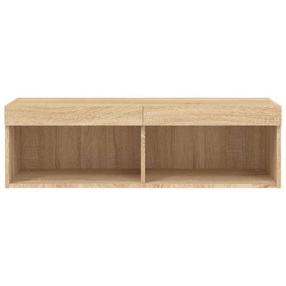 Tv-Meubel Met Led-Verlichting 100X30X30 Cm Kleurig 100 cm Sonoma eiken