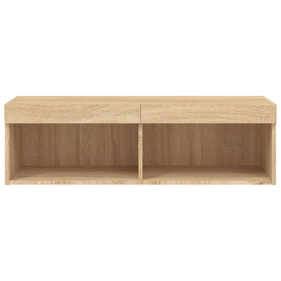 Tv-Meubel Met Led-Verlichting 100X30X30 Cm Kleurig 100 cm Sonoma eiken
