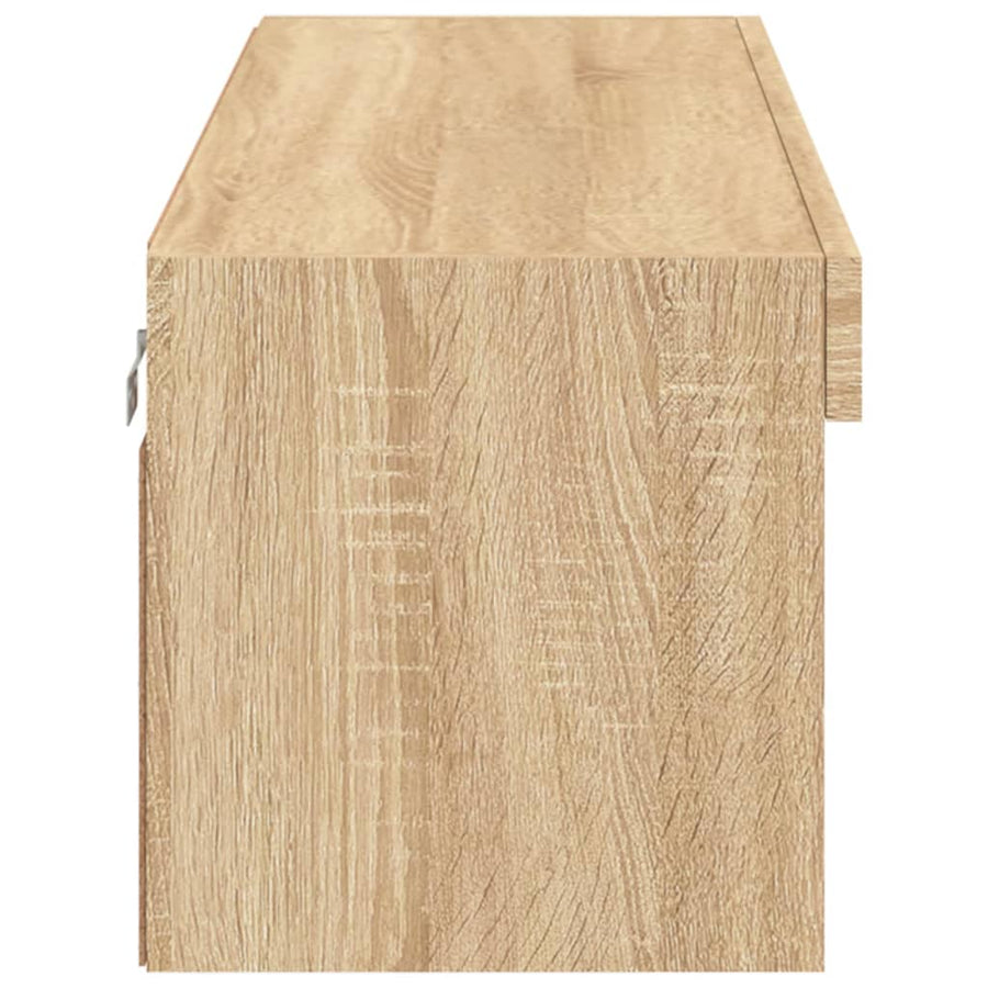Tv-Meubel Met Led-Verlichting 100X30X30 Cm Kleurig 100 cm Sonoma eiken