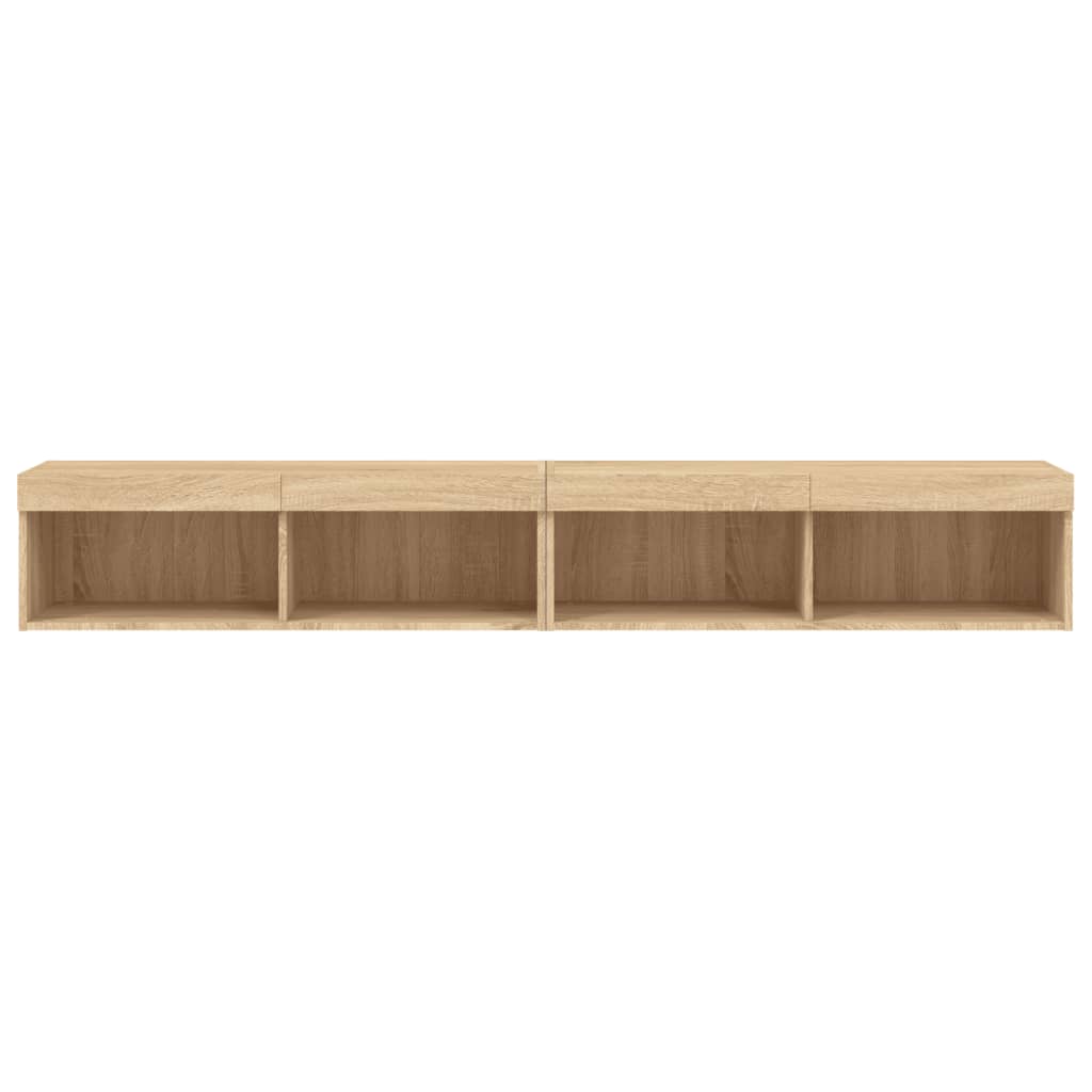 Tv-Meubels Met Led-Verlichting 2 St 100X30X30 Cm Sonoma Eiken