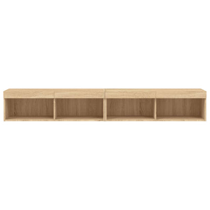 Tv-Meubels Met Led-Verlichting 2 St 100X30X30 Cm Sonoma Eiken