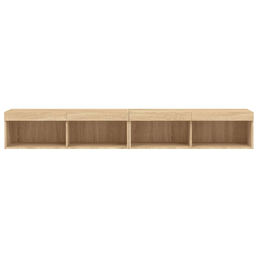 Tv-Meubels Met Led-Verlichting 2 St 100X30X30 Cm Sonoma Eiken