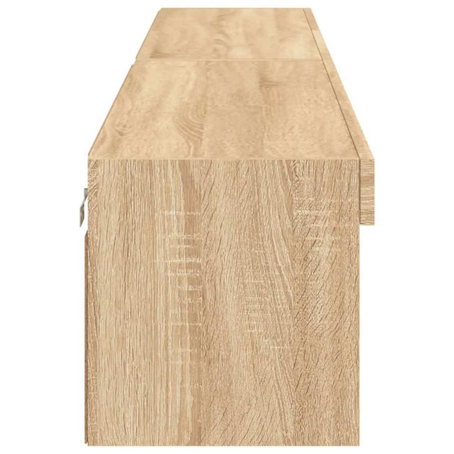 Tv-Meubels Met Led-Verlichting 2 St 100X30X30 Cm Sonoma Eiken
