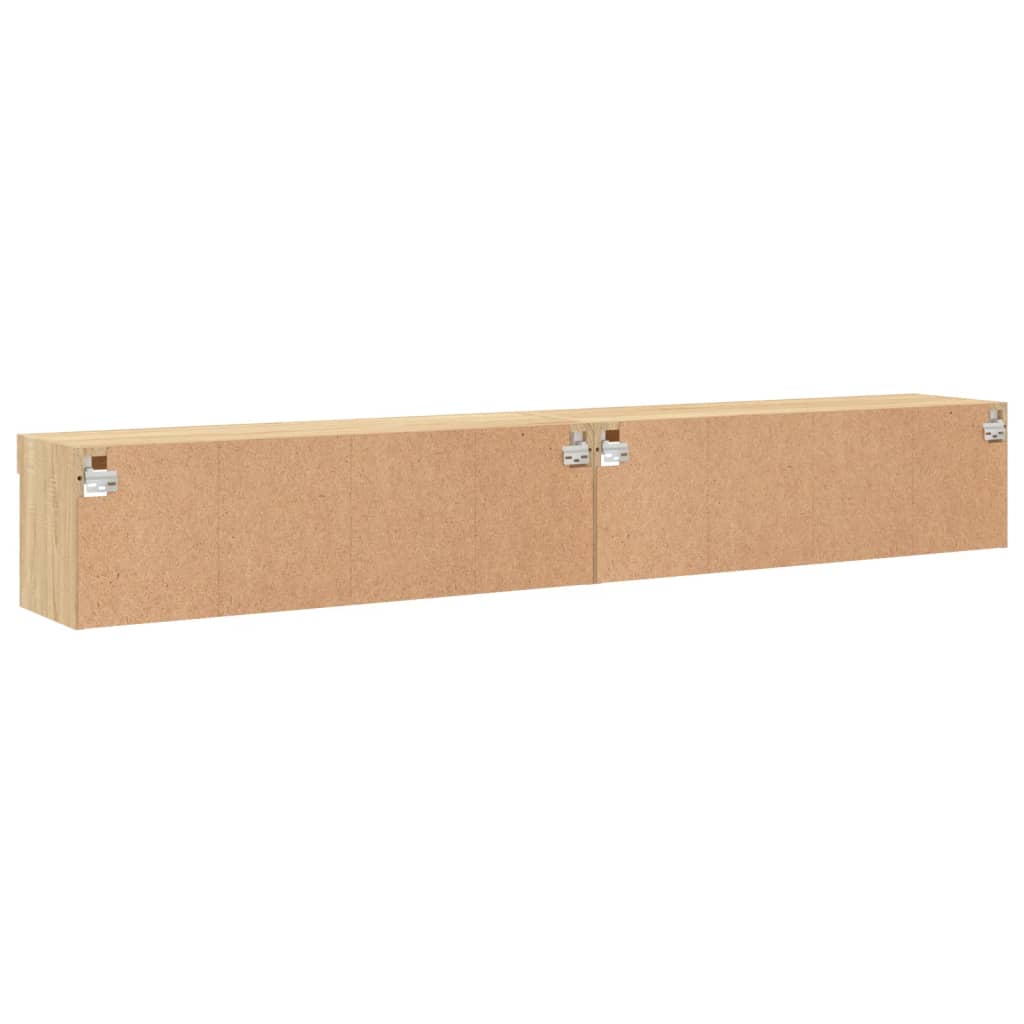 Tv-Meubels Met Led-Verlichting 2 St 100X30X30 Cm Sonoma Eiken