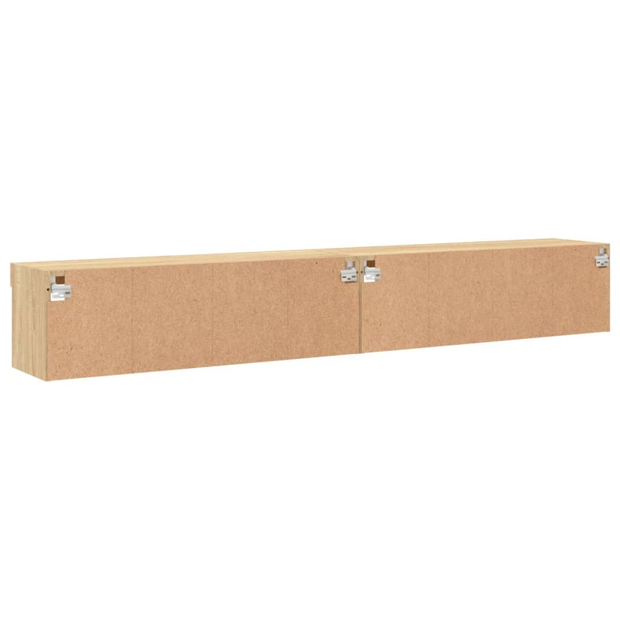 Tv-Meubels Met Led-Verlichting 2 St 100X30X30 Cm Sonoma Eiken