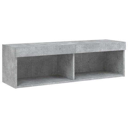 Tv-Meubel Met Led-Verlichting 1 100 x 30 x 30 cm Betongrijs