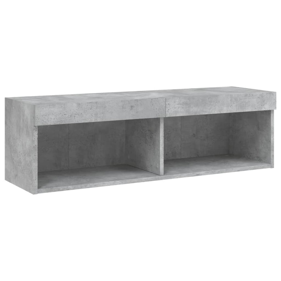 Tv-Meubel Met Led-Verlichting 1 100 x 30 x 30 cm Betongrijs