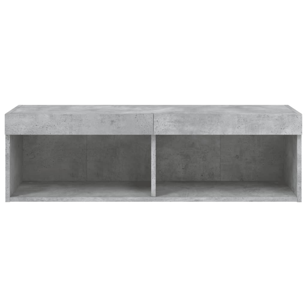 Tv-Meubel Met Led-Verlichting 1 100 x 30 x 30 cm Betongrijs