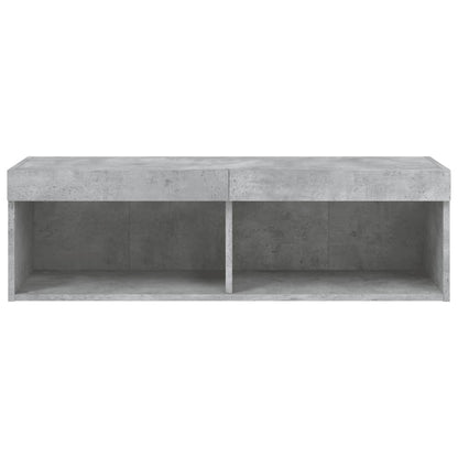 Tv-Meubel Met Led-Verlichting 1 100 x 30 x 30 cm Betongrijs