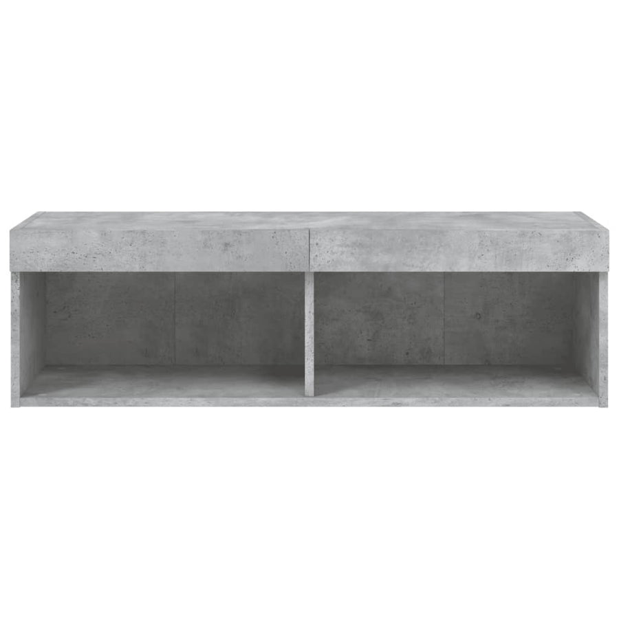 Tv-Meubel Met Led-Verlichting 1 100 x 30 x 30 cm Betongrijs