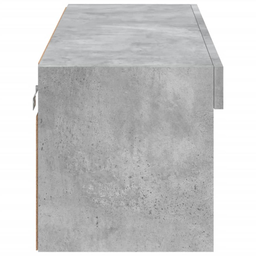 Tv-Meubel Met Led-Verlichting 1 100 x 30 x 30 cm Betongrijs