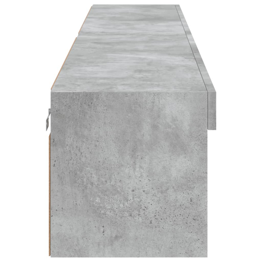 Tv-Meubels Met Led-Verlichting 2 St 100X30X30 Cm Betongrijs
