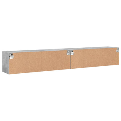 Tv-Meubels Met Led-Verlichting 2 St 100X30X30 Cm Betongrijs