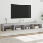 Tv-meubels 2 st 100x30x30 cm betongrijs led