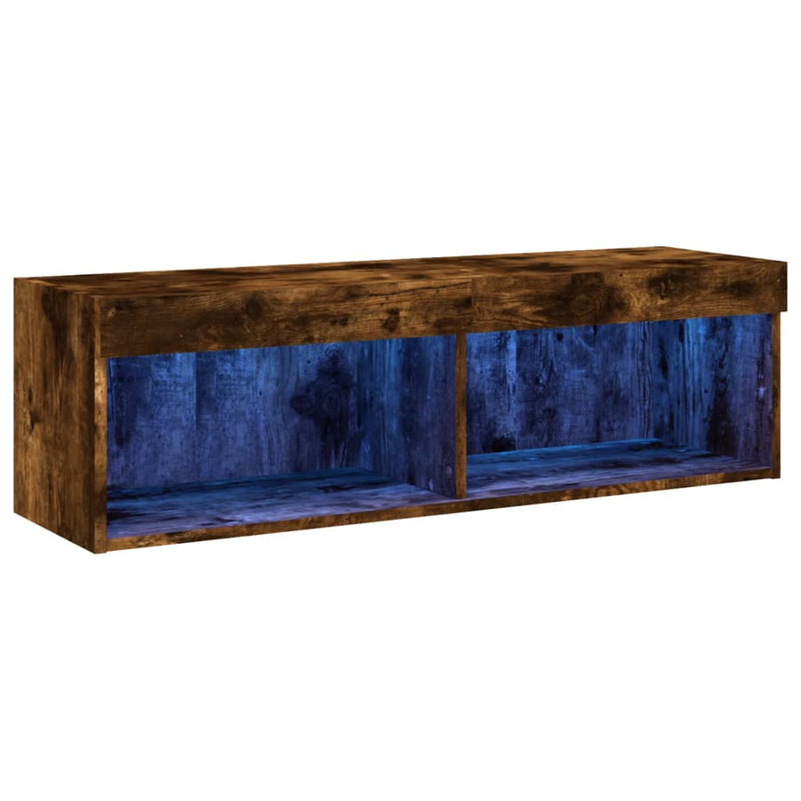 Tv-Meubel Led-Verlichting Kleurig 1 100 x 30 x 30 cm Gerookt eiken