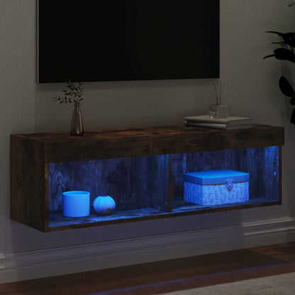 Tv-Meubel Led-Verlichting Kleurig 1 100 x 30 x 30 cm Gerookt eiken