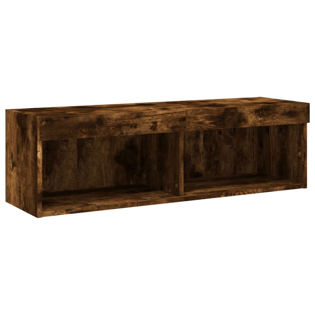 Tv-Meubel Led-Verlichting Kleurig 1 100 x 30 x 30 cm Gerookt eiken