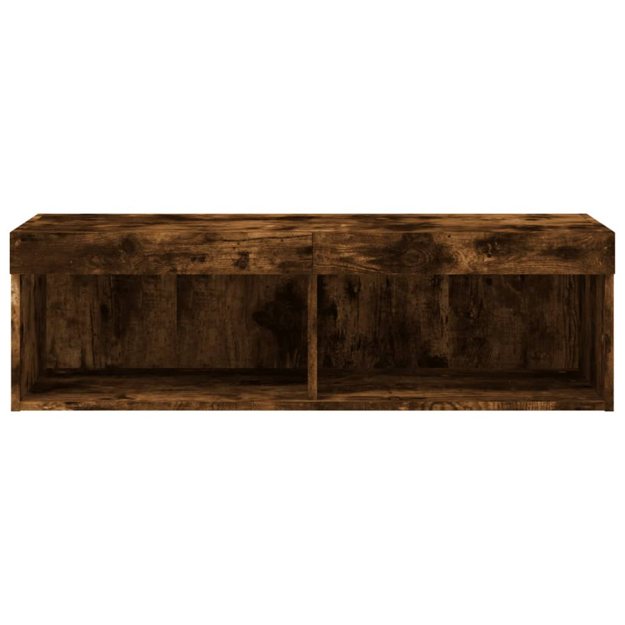 Tv-Meubel Led-Verlichting Kleurig 1 100 x 30 x 30 cm Gerookt eiken