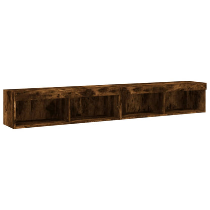 Tv-Meubels Met Led-Verlichting 2 St 100X30X30 Cm Gerookt Eiken