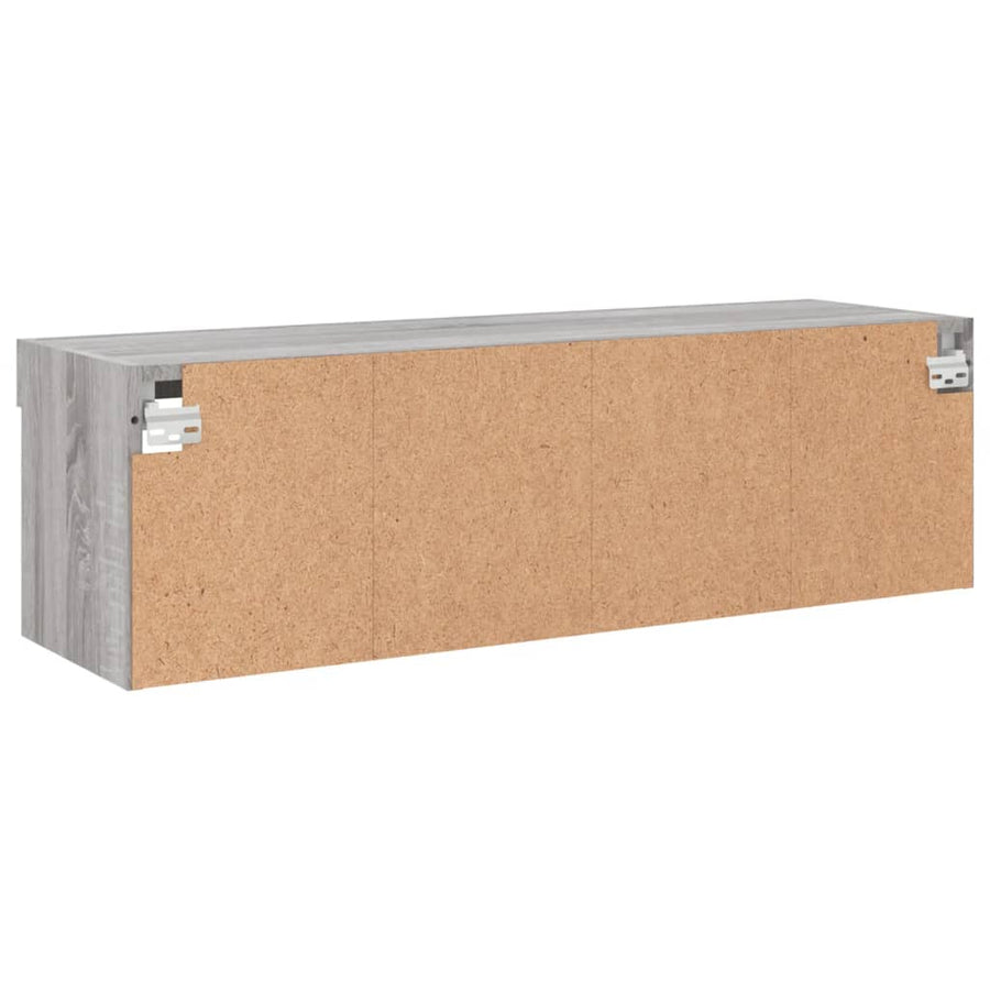 Tv-Meubel Met Led-Verlichting Eiken 1 100 x 30 x 30 cm Grijs sonoma