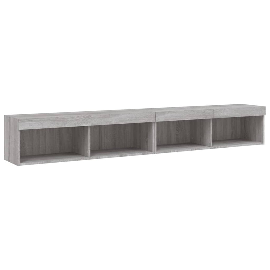 Tv-Meubels Met Led-Verlichting 2 St 100X30X30 Cm Grijs Sonoma
