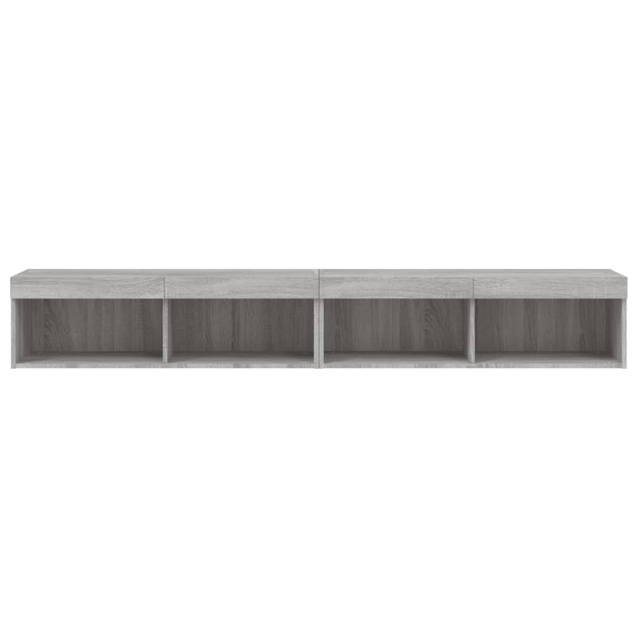 Tv-Meubels Met Led-Verlichting 2 St 100X30X30 Cm Grijs Sonoma