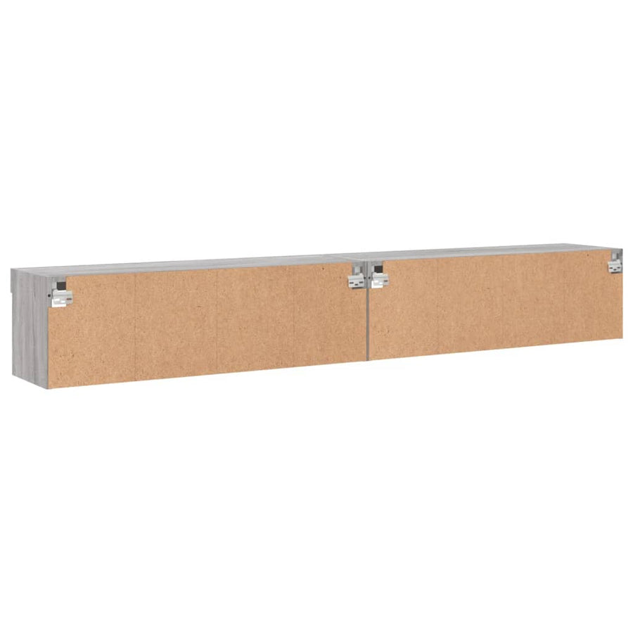 Tv-Meubels Met Led-Verlichting 2 St 100X30X30 Cm Grijs Sonoma
