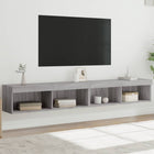 Tv-meubels 2 st 100x30x30 cm grijs sonoma LED