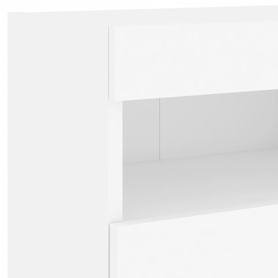 Tv-Wandmeubel Met Led-Verlichting 40X30X40 Cm Wit