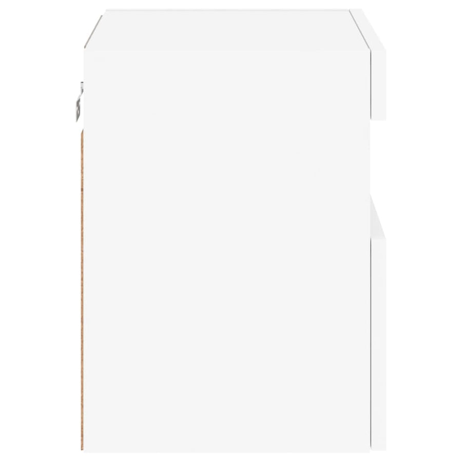 Tv-Wandmeubel Met Led-Verlichting 40X30X40 Cm Wit