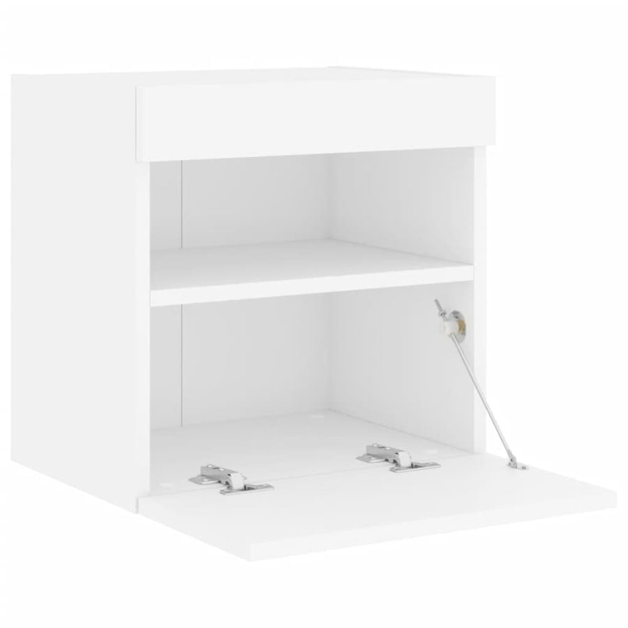 Tv-Wandmeubels Met Led-Verlichting 2 St 40X30X40 Cm Wit
