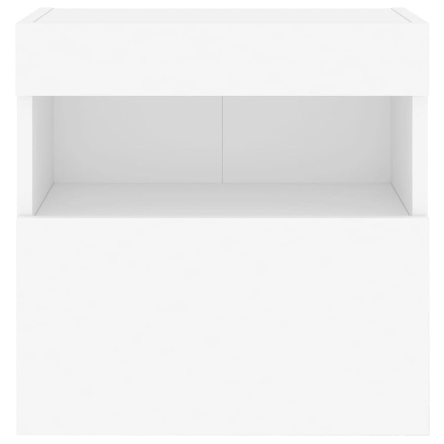 Tv-Wandmeubels Met Led-Verlichting 2 St 40X30X40 Cm Wit