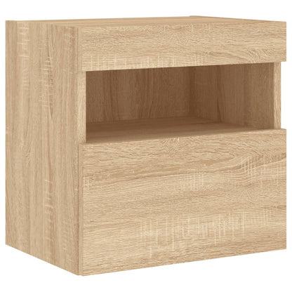 Tv-Wandmeubel Met Led-Verlichting 40X30X40 Cm Sonoma Eikenkleur