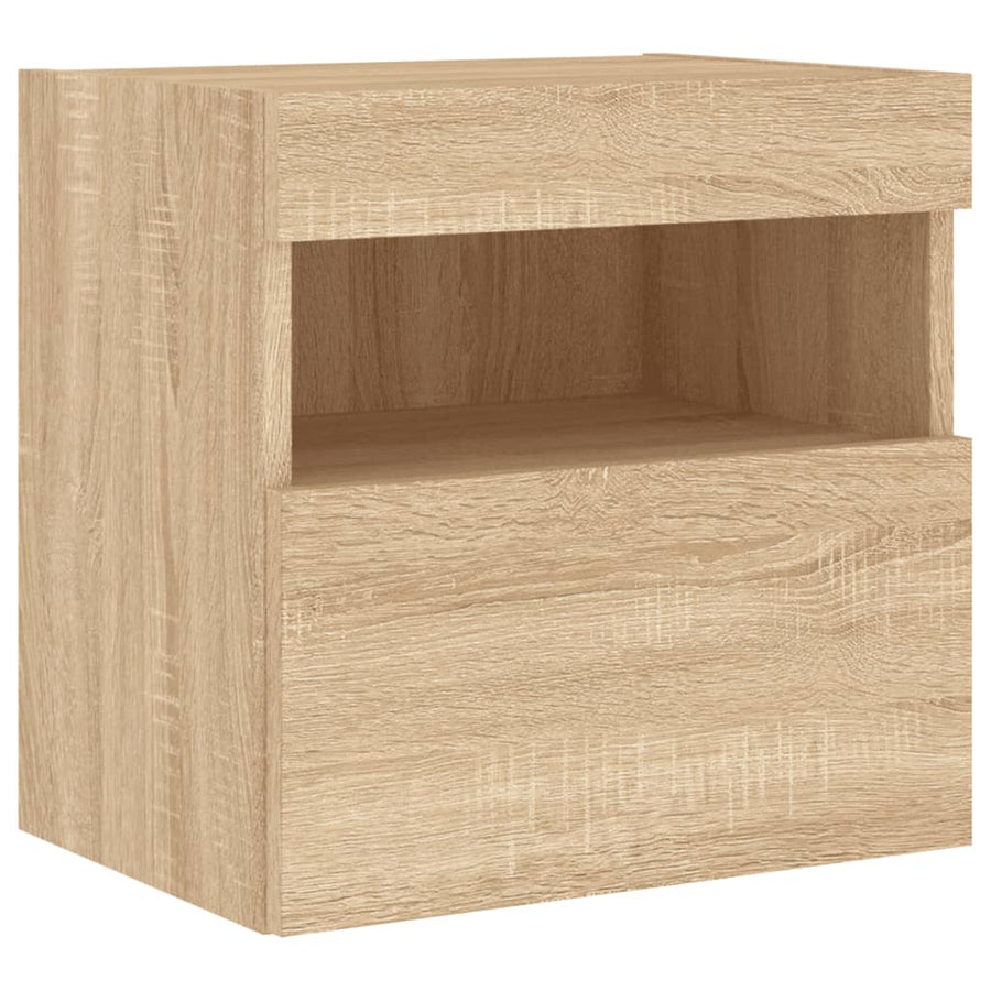 Tv-Wandmeubel Met Led-Verlichting 40X30X40 Cm Sonoma Eikenkleur