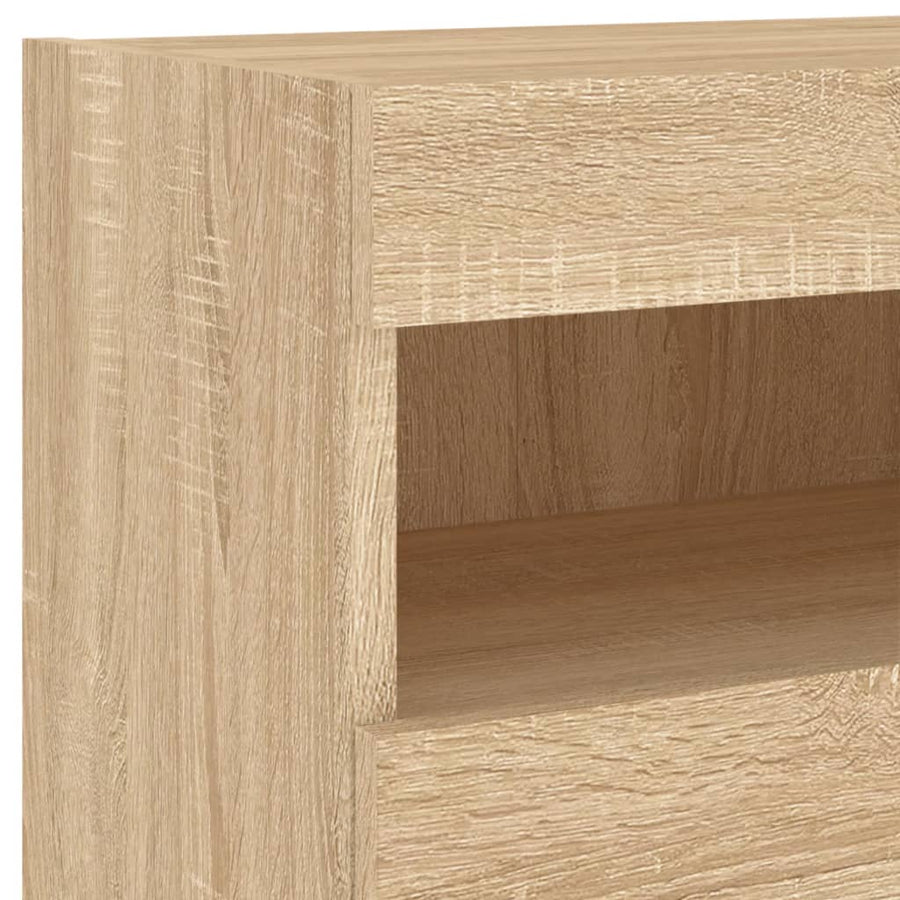 Tv-Wandmeubel Met Led-Verlichting 40X30X40 Cm Sonoma Eikenkleur