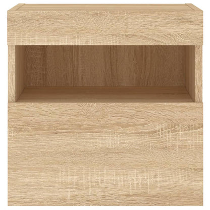 Tv-Wandmeubel Met Led-Verlichting 40X30X40 Cm Sonoma Eikenkleur